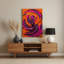 Abstrait art figuratif rouge en métal 36-788025468