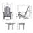 Anette Plastic Adirondack Chair with Table-845716974