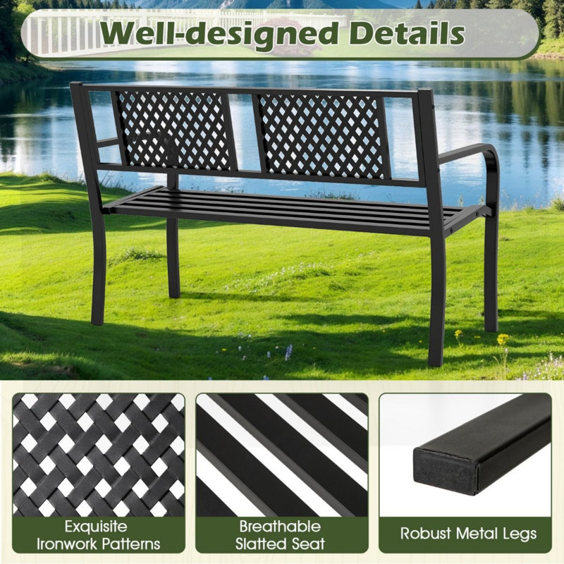 Metal Outdoor Bench
