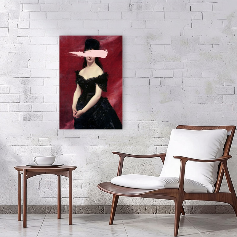 Modern Classic Portrait Classic Dramatic Elegant Portrait Wall Art Print 1 Piece Wrapped Canvas Wall Art