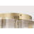 Kenzo - LED 5 Light Flush Mount - Vintage Brass Finish - Light Guide Panel-253144093-253144064