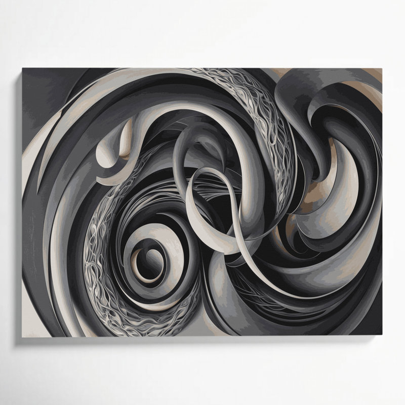 Art mural sur toile Biomorphic Abstraction 5, H 12 po x l 18 po