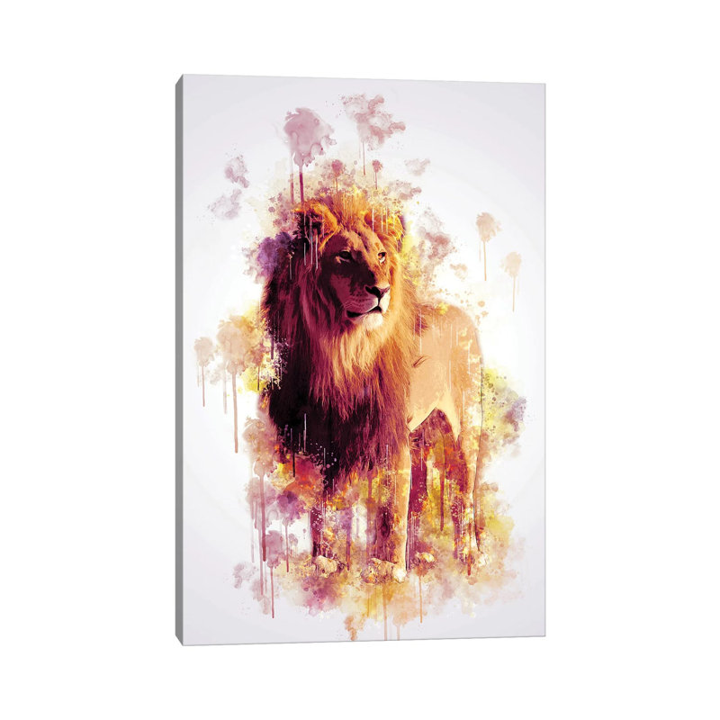 Lion by Cornel Vlad - Wrapped Canvas Print, 101.6cm H x 66.04cm W x 1.905cm D