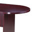 Table de conférence ovale 71 pouces avec pieds à panneau Mike, rouge acajou-118318970-118318972