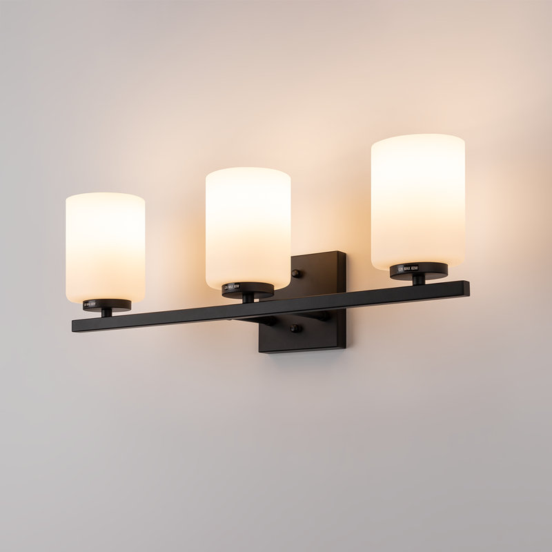 Ellysen Dimmable Vanity Light, 3, Matte Black