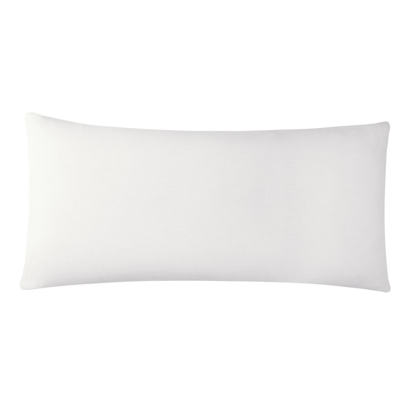 Solid Color Linen Viscose Blend Luxury Sham, King, White