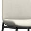 Chaise de salle à manger rembourrée en tissu Savannah avec dossier ergonomique et pieds en métal noir (ensemble de 2)-432323270