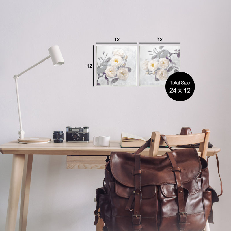 Ensemble de 2 plaques murales Country Blossoms, par Emily Ford