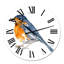Oiseau orange rétro - horloge murale traditionnelle-60280826