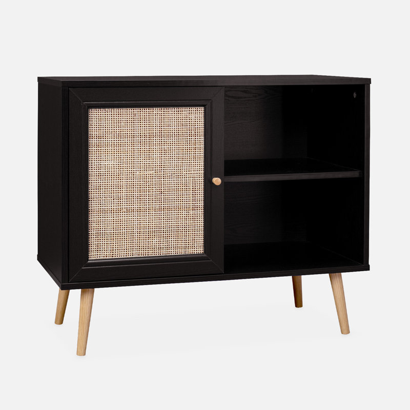 Rectangle Cabinet Accent Chest, Black