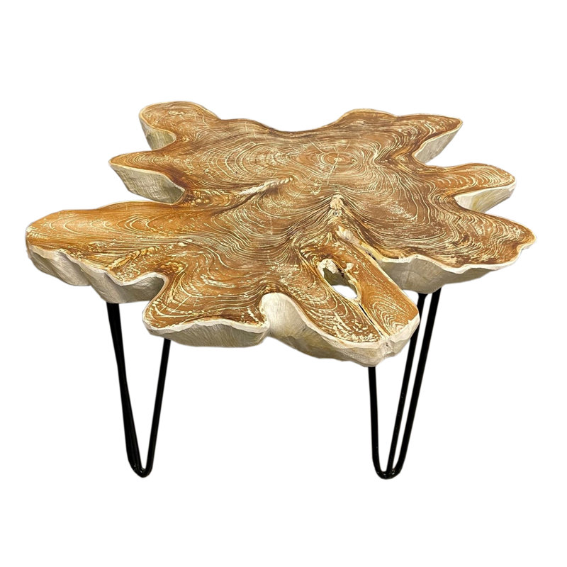 Damiun Solid Wood Top Coffee Table