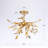 Golden Leaf Semi Ceiling Light