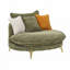 Chaise en velours côtelé avec repose-pieds-914788436