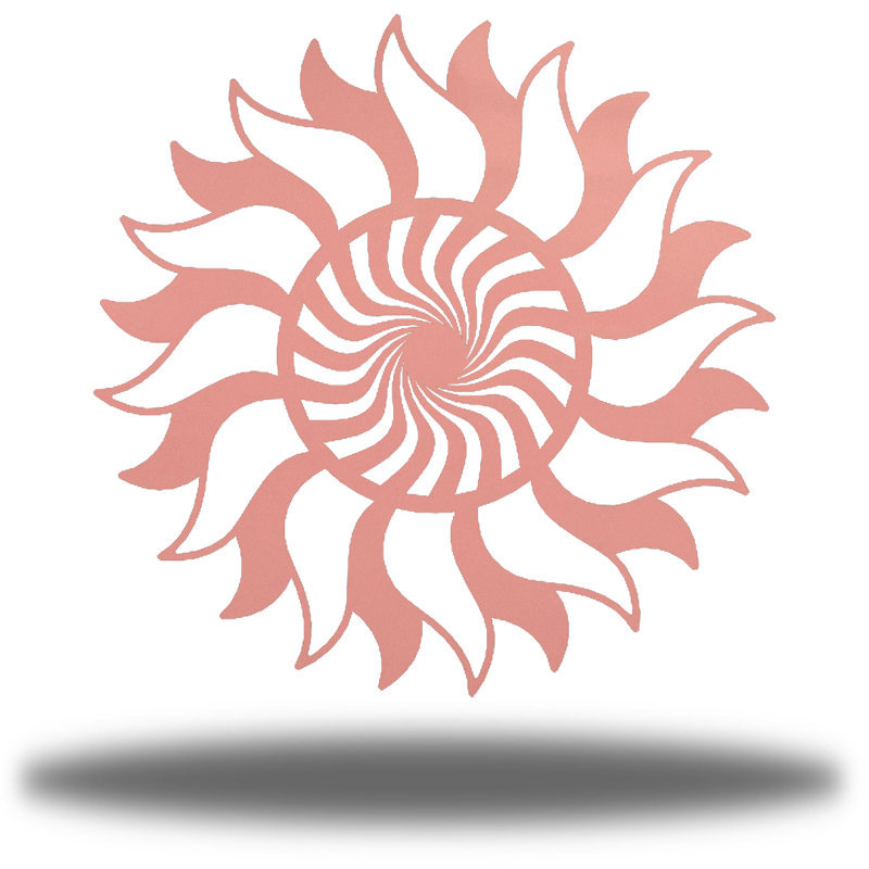 Décoration solaire Eutimio, H 12 po x l 12 po x P 0,01 po, Rose