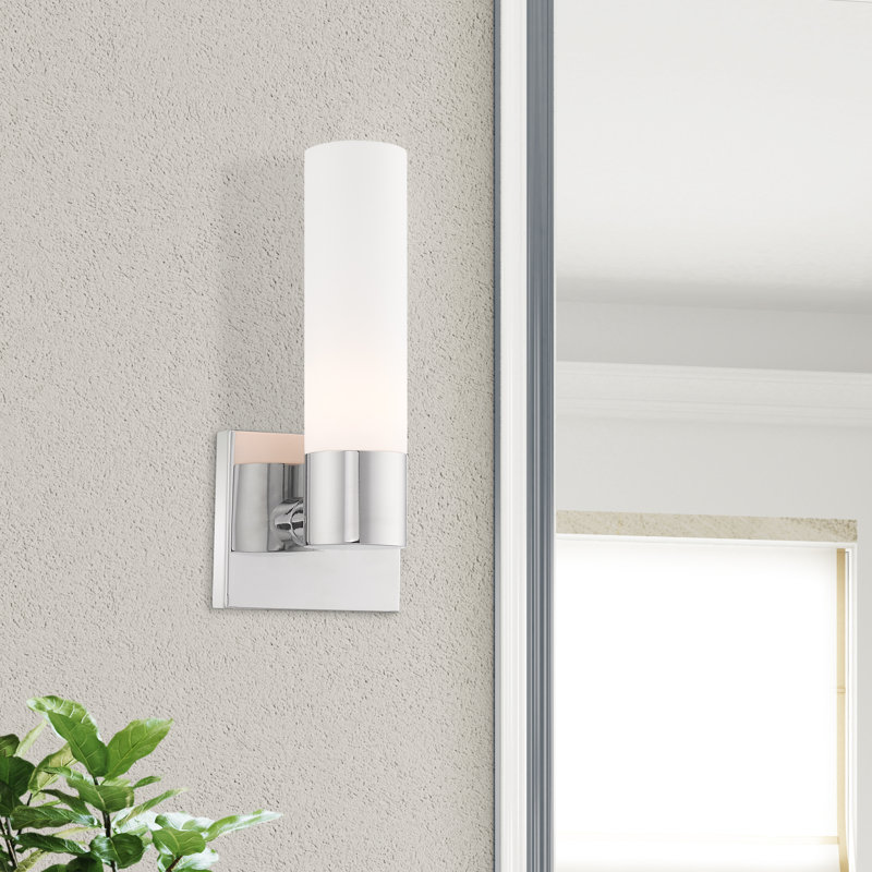 Fulton Armed Sconce, Polished Chrome