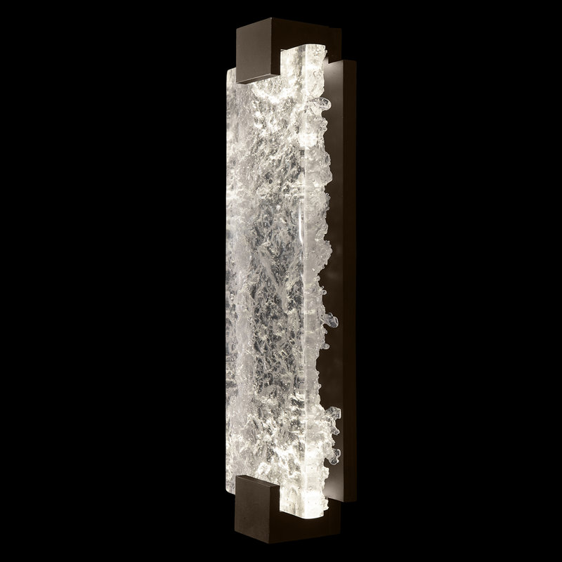 Terra LED Flush Mounted Sconce, Clear, 21.75" H x 6.25" W 