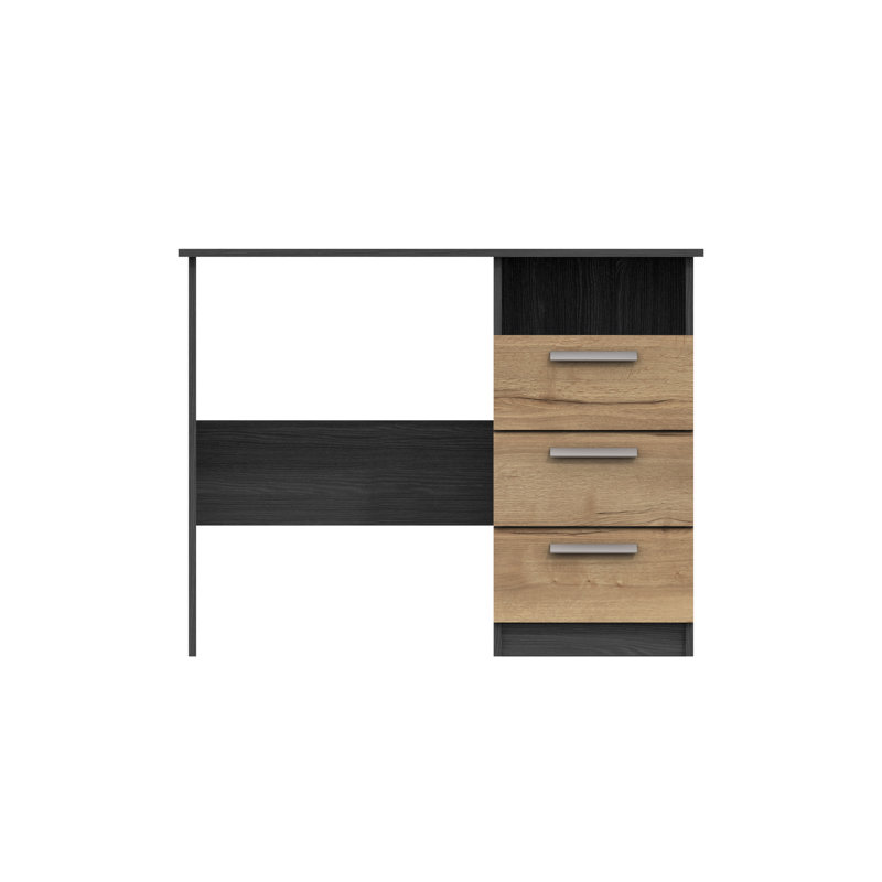 Harvey-Lee Dressing Table, Graphite/Natural Rustic Oak