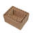 Arden Coastal Cottage Seagrass Scalloped Rectangular Organizing Storage Baskets (Set of 3)