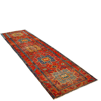 One-of-a-Kind 3' X 10'10" 1990s Wool Area Rug in
