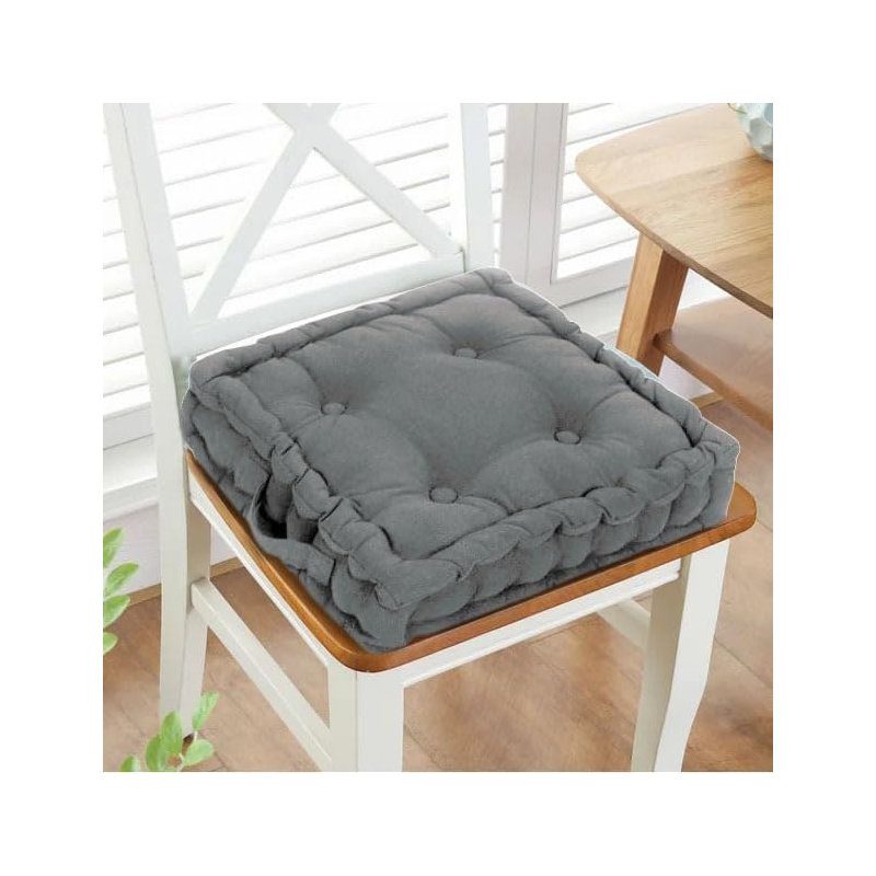 Samyo 45x45+10cm Box Cushion Seat Cushion, Silver