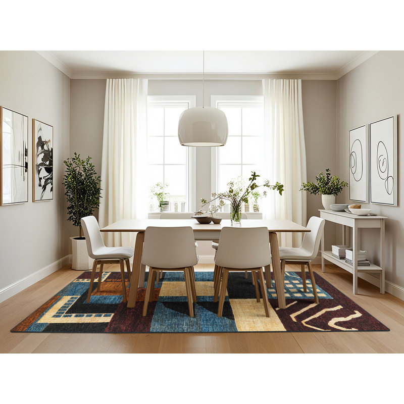 Brynne Abstract Indoor Rug, Rectangle 7' x 10'