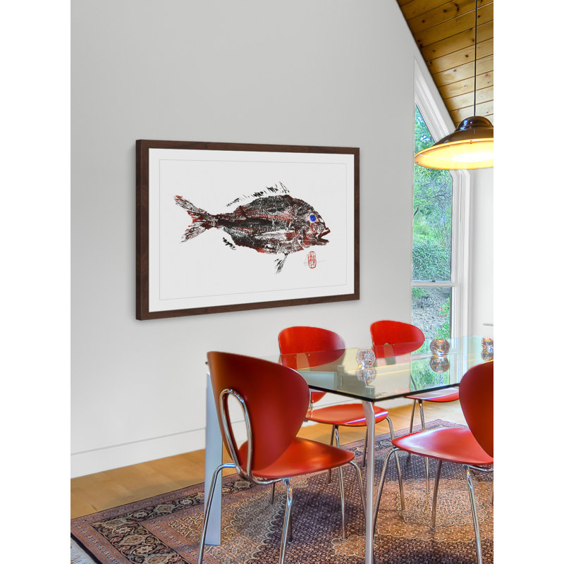 Dirty Snapper Framed Dark Brown Canvas Print, 24" x 36"