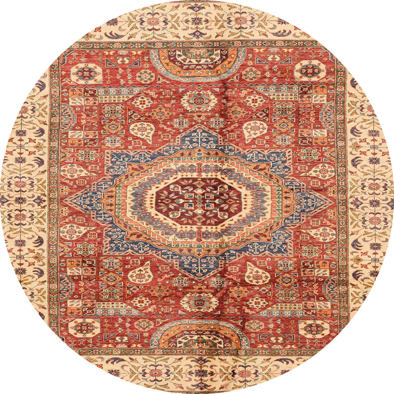 Tapis abstrait moderne 3751ABS3765, Rond 8 pi