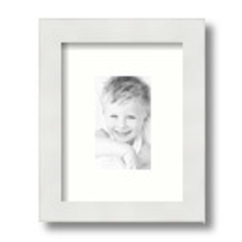 Matte Picture Frame with Mat, Light Cream
