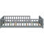 Lit simple au sol avec rangement pour livres, gris - option plateforme pratique et charmante, joyeux-826415448