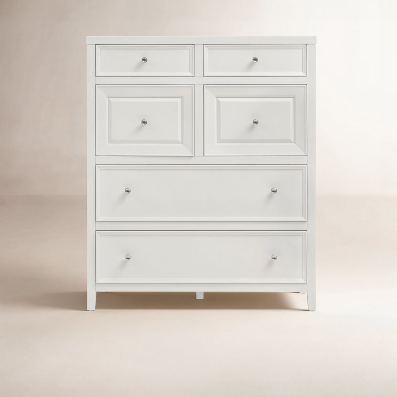 Commode 7 tiroirs l 44 po Rosalie, Blanc