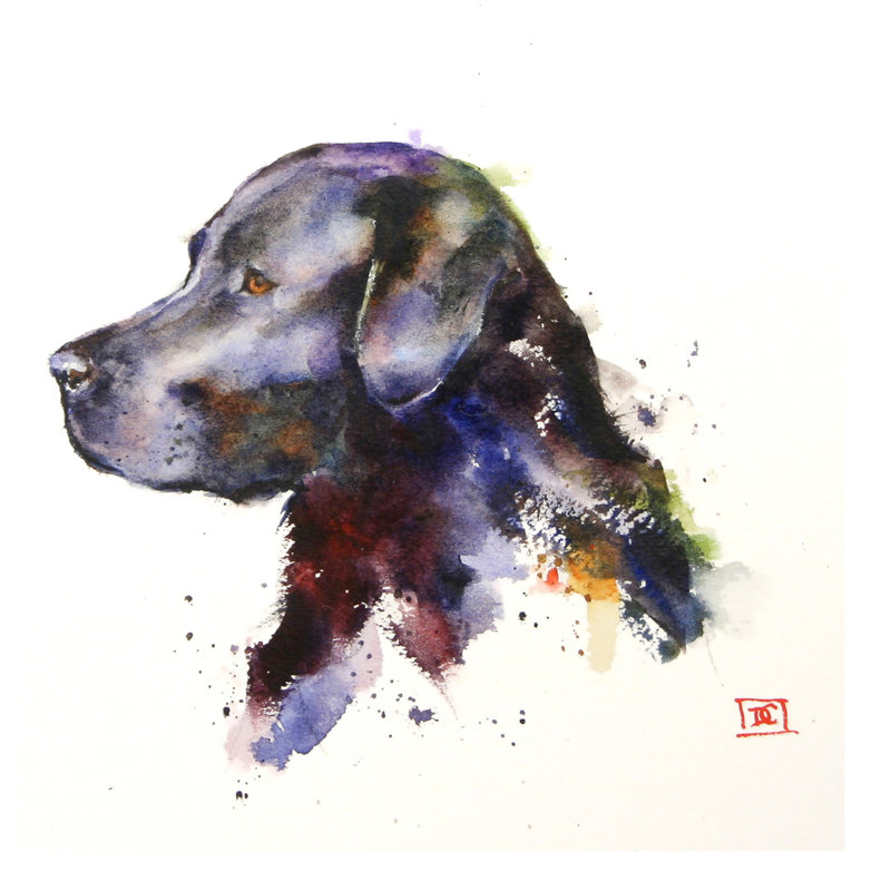 Dog by Dean Crouser - Painting on Canvas, 45.72 cm H x 45.72 cm W x 1.91 cm D, No Frame