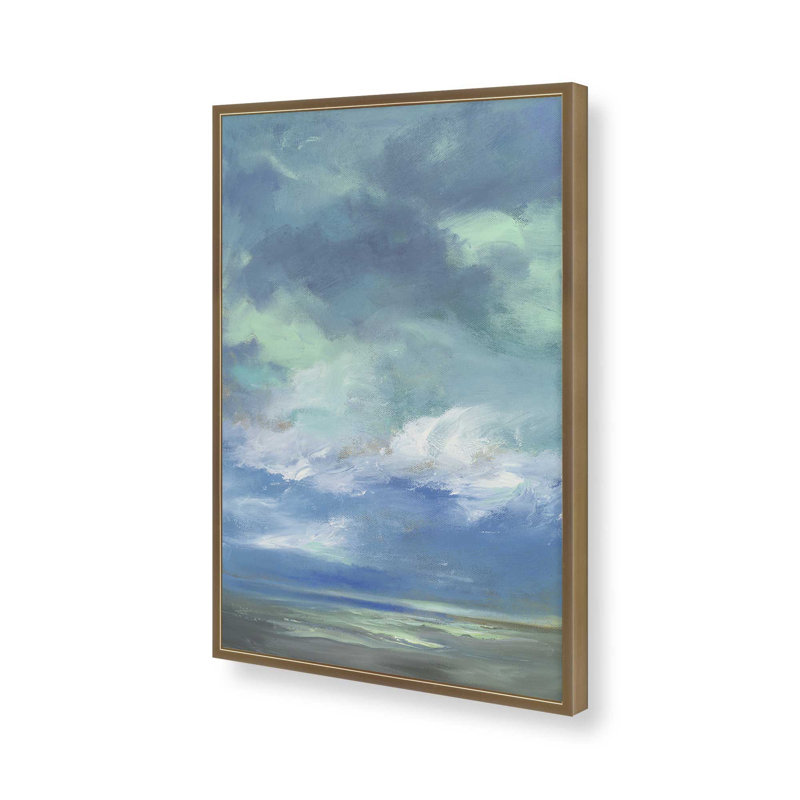 Luminscent Dusk II, H 15,25 po x l 12,25 po, Cadre ouvert à coins ouverts, or brossé