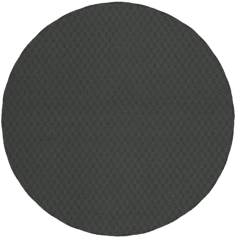 Tapis touffeté gris cendré, Rond 60 po