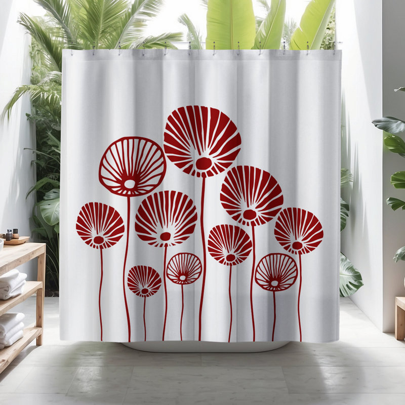 Rideau de douche Coco, Rouge