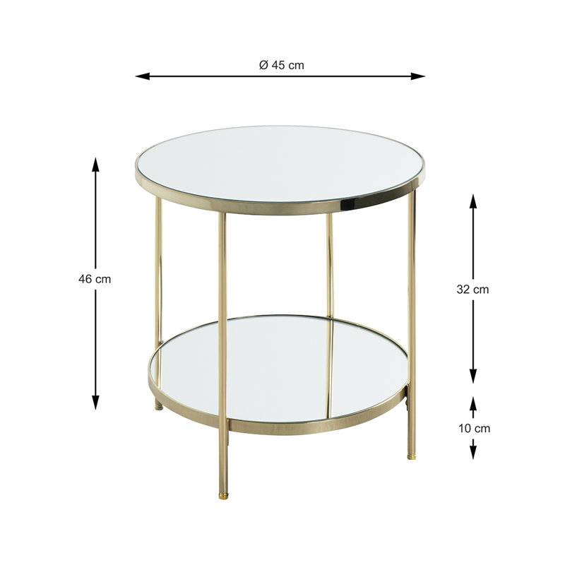 Wayment End Table, Brass -plated