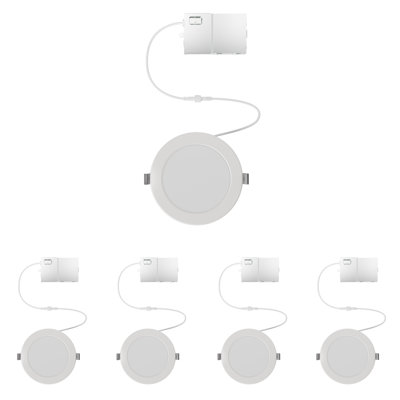 Éclairage encastré à DEL à intensité variable de 6 po à intensité variable réglable 5CCT