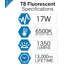 Tube fluorescent T8 17 watts 24 pouces 6500K lumière du jour blanc 1350 lumens G13 base moyenne à deux broches - paquet de 30