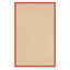 Tapis berbère beige clair fait à la main avec bordure en coton orange brûlé Nannette-591379937