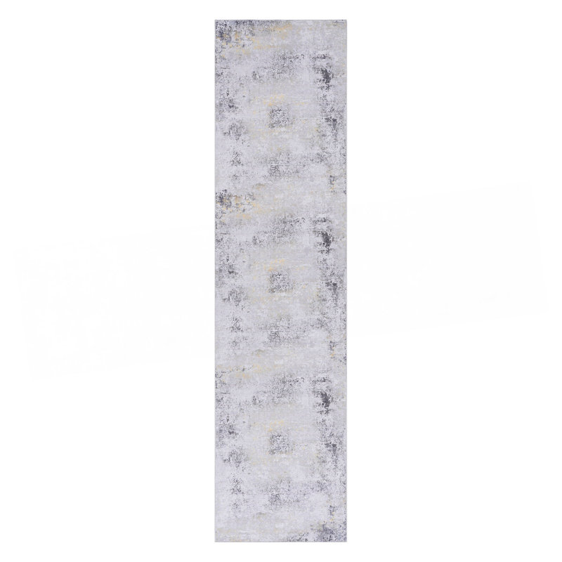 Gold Washable Rug Runner Rug, Runner 2'6" x 10'