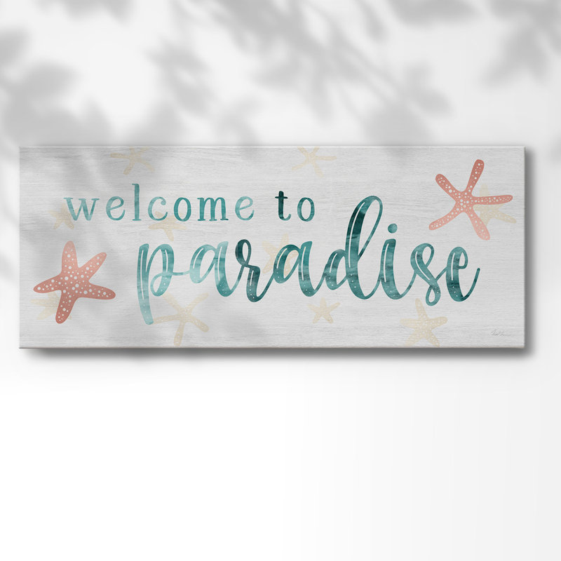 " Welcome To Paradise ", 8" H x 20" W x 1.5" D