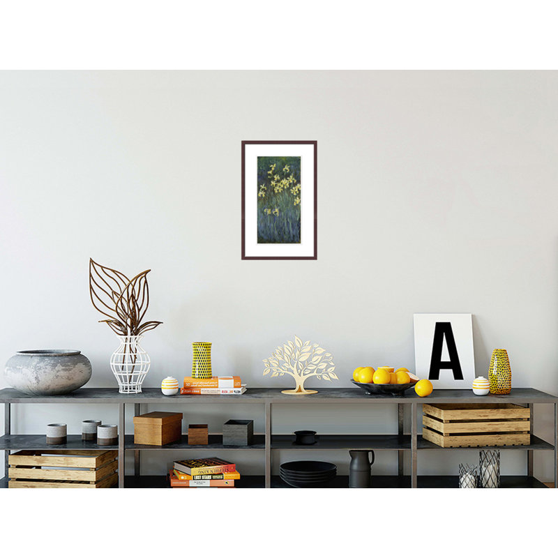 «Yellow Irises» par Claude Monet, impression giclée sur cadre, H 21,75 po x l 13,7 po