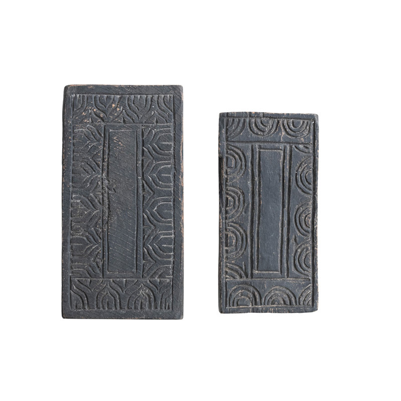 Found Carved Wood Riser