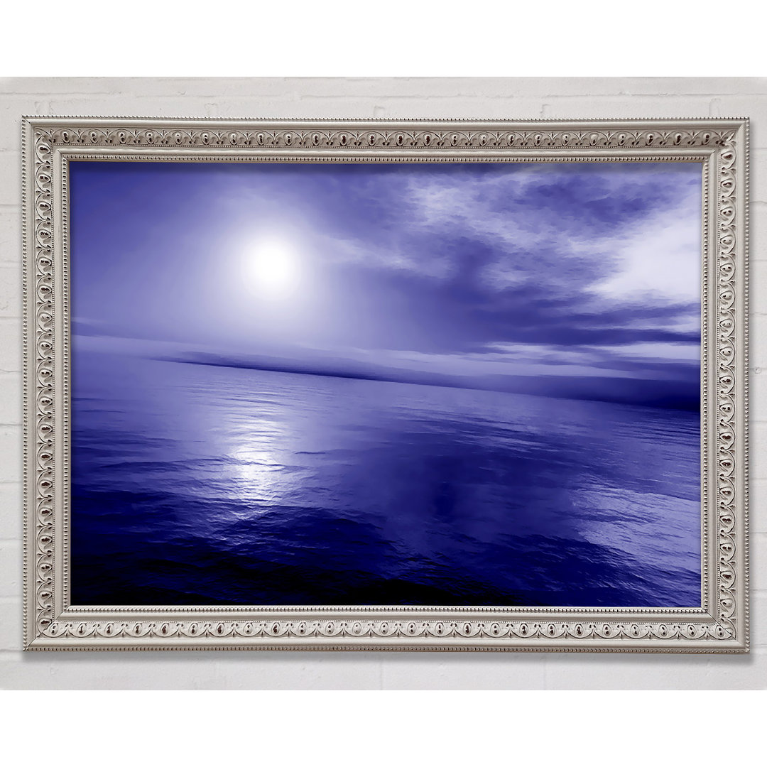 Reflektierende Strahlen Blau Violett 02 - Druck