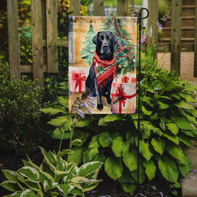 Drapeau de Noël noir Labrador Retriever