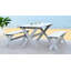 Marina 4 - Person Acacia Wood Patio Dining Set with Rectangular Table-38808256