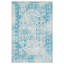 Tapis ivoire / bleu sarcelle à motif floral Olius-31133982