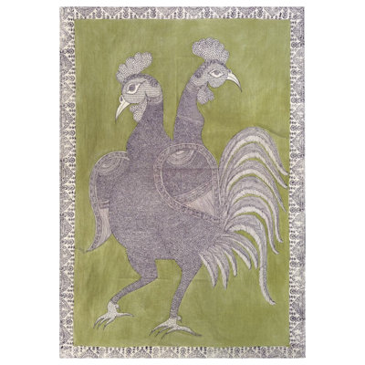 Vahana Of Bahuchar Goddess | Natural Color On Cotton Cloth