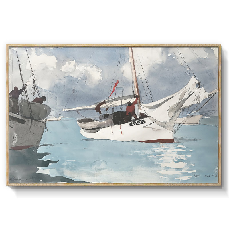 Bateaux de pêche, Key West, 1903 - Winslow Homer, toile tendue avec châssis, 26 x 40, Naturel