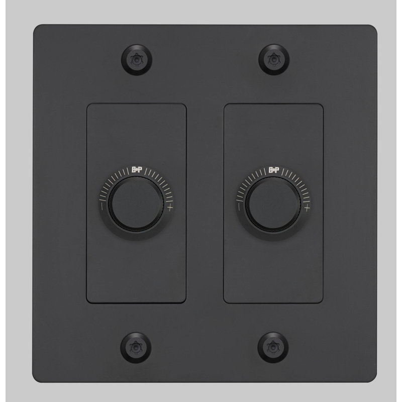 2G Dimmer / LED / Linear / Without Logo, Black, 2 Gang
