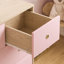 Neptune 5 Drawer Chest, Pink & Oak-317837241